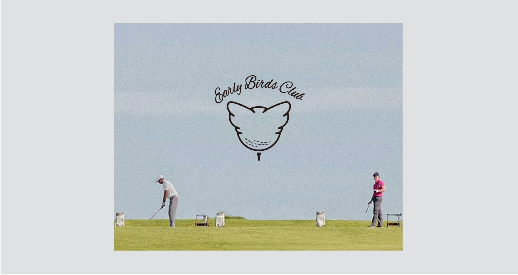 Early Birds Club flag application mockup